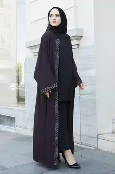 Kubni cirkonij Abaja ASH Mürdüm Zima Jesen 2021 Muslimanske Žene Hidžab, marama Islamska Turska