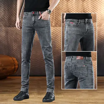 Kvalitetne traperice elastične hlače, korejska HK verzija trenda poboljšanja plima brand noge muške hlače hlače