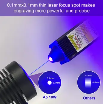 Laserski Stroj za graviranje ATOMSTACK A5 10 W DIY ručni laserski alat za Brzo postavljanje fino graviranje, lasersko označavanje, laser slikarstvo