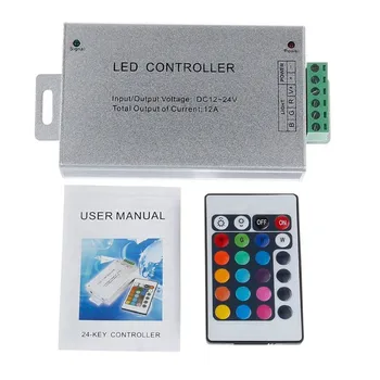 LED 24 Ključevi IR Daljinski Upravljač RGB Za RGB SMD3528 5050 DC 12v Led Trake 2 godine 10 m 144 Aluminij Ukupni
