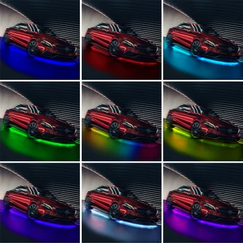 LED Car Chassis Svjetlo 12V Underglow Strip Lights Kit APP Control RGB Colorful Chasing Lamp Car Styling Universal Underbody Lamps