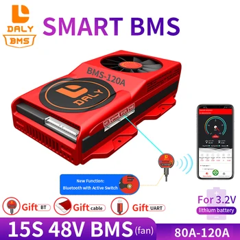 LiFePO4 Smart BMS 15S 48V 80A 100A 120A Free Bluetooth NTC UART sa ventilatorom i može odabrati funkciju 485 CAN