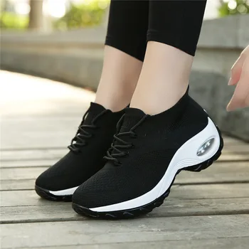 Madhur MILUNSHUS Korejski Stil Modne Lagane Udobne Prozračna Pješačke Cipele čipka-up