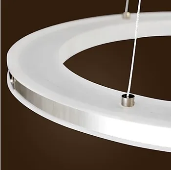 Moda Moderni Oblik Prstena Akril Droplight LED Viseće Svjetiljke Za blagovanje Viseći Svijećnjak Unutarnja Rasvjeta Lampara