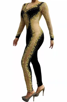 Moda Nova Mreža Dragulj Crna i zlatna haljina posljednji stil loptu haljina stranke moda seksi