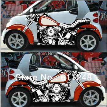 Motocikl 3D modeliranje automobila naljepnice, vrata inkjet šokira amblema,vanjski pribor za popravak,Crowne KK Materijali,2 kom.
