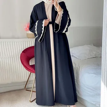Muslimanske Ženske Haljine Abayas Dubai Turska Hidžab Mubarak Otvorena Abaja Kimono Islam Kaftan Ogrtač Musulmane Longue Djellaba Femme