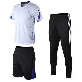 Muška sportska odjeća 2021 Ljetna Moda Prozračni Muško odijelo od 3 predmeta s kratkim rukavima Košarkaški Sportska odjeća Muške Casual Odijelo