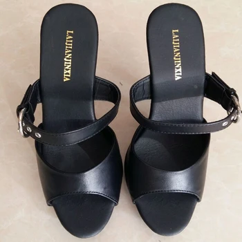 Nove ljetne cipele na visoku petu s crnim insignia, 15 cm, sandale za ples na шесте, 6 inča, dance cipele
