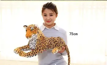 Novi prekrasan simulacija leopard punjena igračka realan leopard lutka dar oko 75 cm