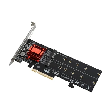 NVMe SSD na PCI-e 3.1 x8 Adapter kartice za proširenje Podrška 2 x M. 2 (M Ključ) NVMe SSD