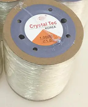 Okrugli Elastična Linija Dia 1.0 mm 1000 M Prozirna Boja Crystal Izvlačenja Kabel Redak Konac za DIY Ogrlica