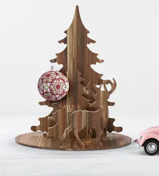 Personalizirana 3D Drveni Božićno Drvce (model 1C) Kvalitetan Ekonomičan Dizajn Poklon Dekoracije Božićno Drvce