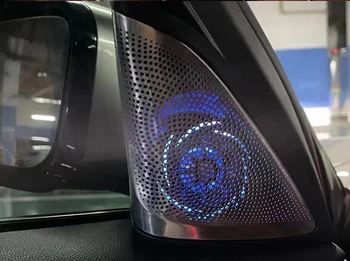 Pogodan za BMW F15 X5 Auto LED Glow Visokotonac Poklopac Rasvjete Uređenje Zvučnik Dekorativni Rog Ploča Difuzno Svjetlo Svijetleće Lampe