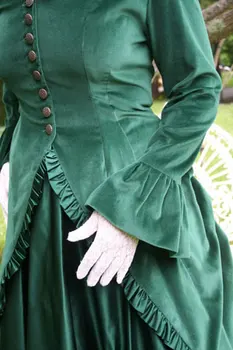Povijest!Preporučena Zelena victorian haljina 1860-ih godina Haljinu Građanskog rata Kazališni Kostim Halloween haljina Renesanse Haljinu V-493