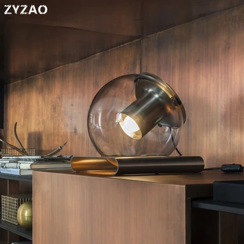 Skandinavski Jednostavan Industrijski Stil Lampe Za Kreativni Постмодерн Dizajner Spavaća Soba Krevet Lampa Kabinet Bar Glass Dekoracija Stolna Lampa