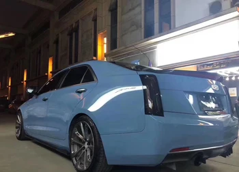 Super Gloss Crystal Blue Vinil Umatanje Folija Sa Zračnim Mjehurićima za Besplatno DIY Stil Sjaj Automobila Oblozi Folije Veličine 1.52x20 metara/Rola