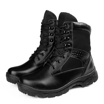 Svi crnci Planinarske cipele Muške Visoke Vojne Taktičke Čizme Ženske Vojne vojne čizme Militares Sapatos masculino Veličina 38