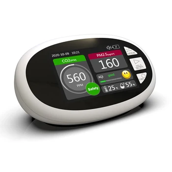 Ugljični dioksid Monitor Automatski Alarm Monitor Potrošačke Infracrveni PM2.5 Detektor Kvalitete Zraka PM10 Vlažnost zraka Led Zaslon