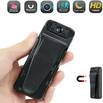 Vandlion A8 Body Wearable HD Camera Car DVR Video Security IR Night Vision Back Clip Magnetic Mini Camcorders Police Cam