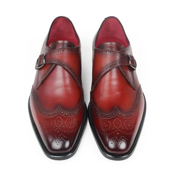 VIKEDUO Ručni Rad Броги Redovnik Cipele Za Muškarce Italija Elegantne Kožne Modeliranje Cipele za Vjenčanje Office Patina Man Cipele Zapatos Hombre