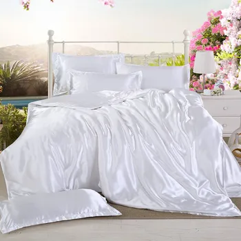 VRUĆE! Satiny Svileni Komplet Posteljinu,Kućni Tekstil Twin Queen Size Bed Sets,Posteljina,Deka Flat/Fitted Sheet Jastučnice Na Veliko