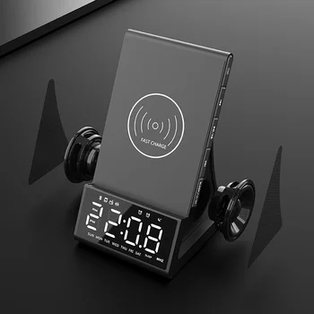 Xiaomi Bežični Punjenje Bluetooth Slušalica LED Digitalni sat za Alarm Bežični Punjenje Držač Mobilnog Telefona Brzo Punjenje Fm Radio