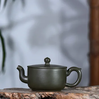 Yixing Purple Sand Pot Famous Artisan Manual Raw Mine Azure Mud Bowl Yunhu Kungfu Teapot and Tea Set 150 ml