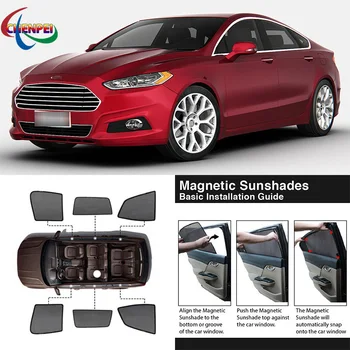 Za Ford Mondeo 2013 Auto je Kompletan Bočni Prozori Magnetski Štitnik Za sunce sa UV Zaštita Zraka Zaključavanje Rešetke Vizira Automobil Ukras Pribor