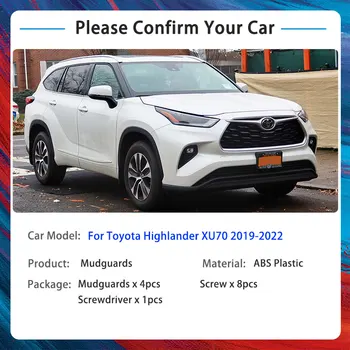 Za Toyota Highlander XU70 2019~2022 Visoko Krilo Zaliske Zaliske zaštitni lim zaštitni lim Pribor za Automobil