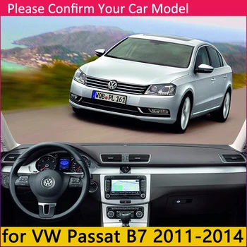 Za Volkswagen VW Passat B7 2011~Protuklizni Tepih Poklopac Ploče s Instrumentima Mat sjenilo Dashmat Zaštita Tepih Pribor 2012 2013