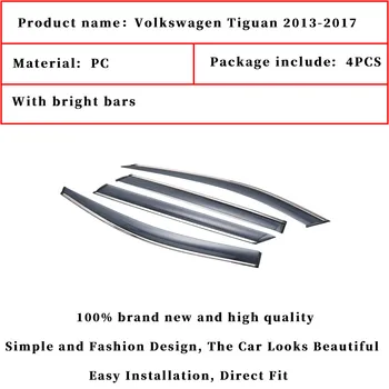 Za Volkswagen VW Tiguan 2013-2017 prozor vizir auto oborinskih štit deflectors tenda maska vanjski pribor za styling automobila