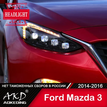 Za Vozila Mazda 3 Glavobolja Lampa-2016 Auto Pribor Za Maglu Dnevna Podvozje Svjetla DRL H7 LED Биксеноновая Lampa mazda3 Axela Svjetla