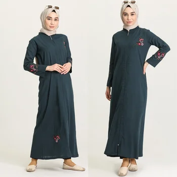 Žene Čile Munje Tkanina Abaja Kaftan S Dugim Rukavima Navečer nositi Hidžab Muslimanski maramicu Islamski Ramazan proizveden u Turskoj