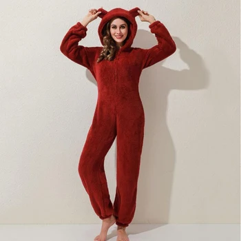 Ženski Zimski Kombinezon Dugi rukav Cjelovite Pidžama